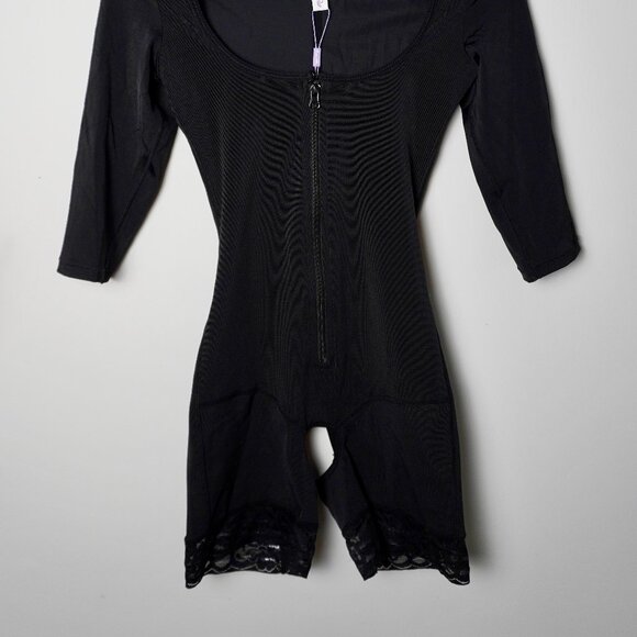 Redsun Black 3/4 Sleeve Bodysuit - Picture 3 of 5